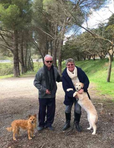 Tony, Pam and Zoe (& Julio, of course!) enjoying a favourite picnic spot in Jaen, S.Spain, on their way from Almogía, Málaga to Congleton, Cheshire.